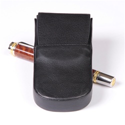 Genuine Premium Quality Beautiful Luxurious Leather Tan Triple Pen Holder  is hand-crafted by Aston Leathers. It is ideal for safeguarding three fine  writing instrument by Lanier Pens